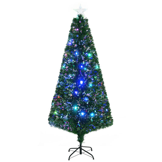 HOMCOM 6' Tall Douglas Fir Pre-Lit Artificial Christmas Tree