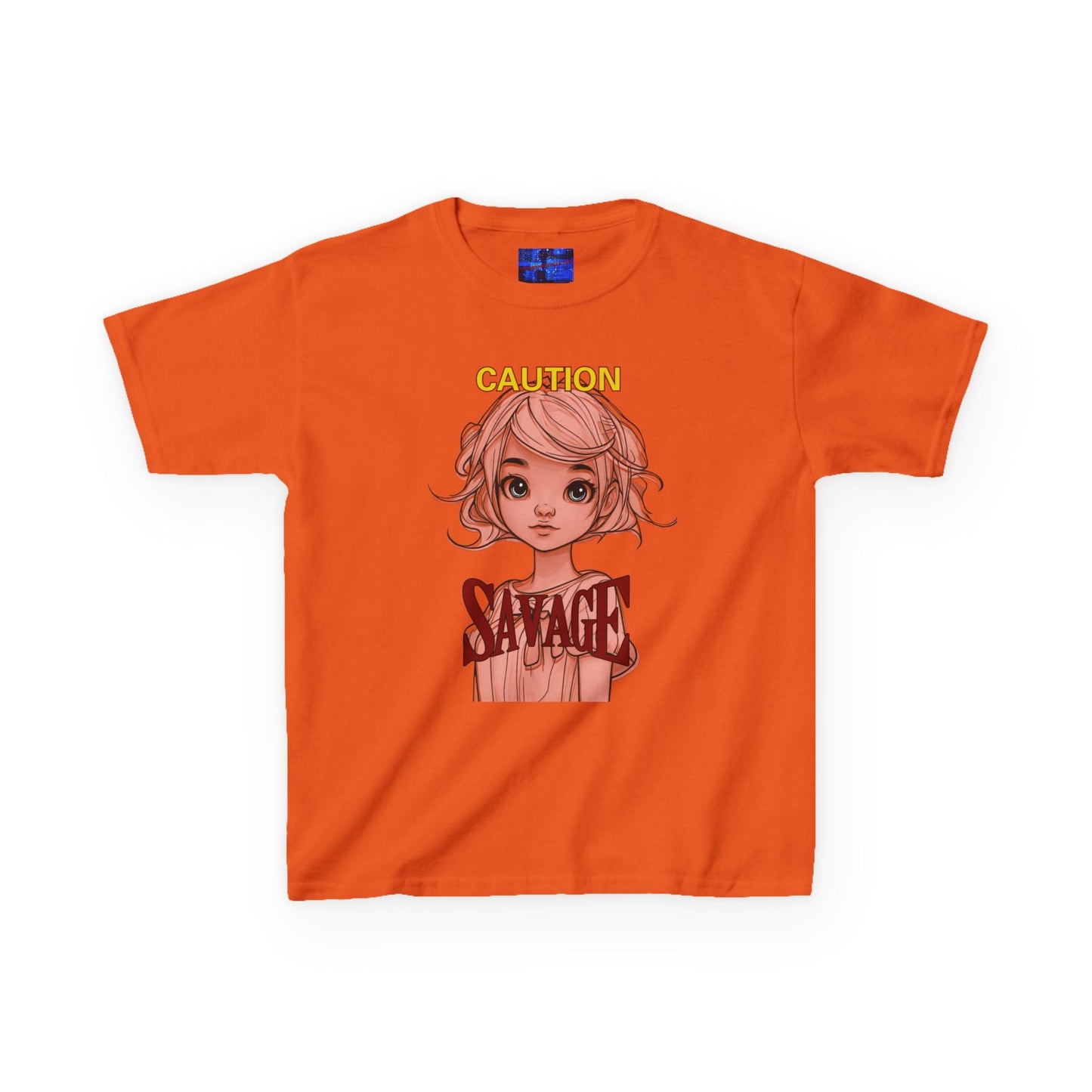 Caution: Small but Savage Kids Heavy Cotton Tee by cypherpunkgear.com – cypherpunkgear.com | Cypherpunk Merch