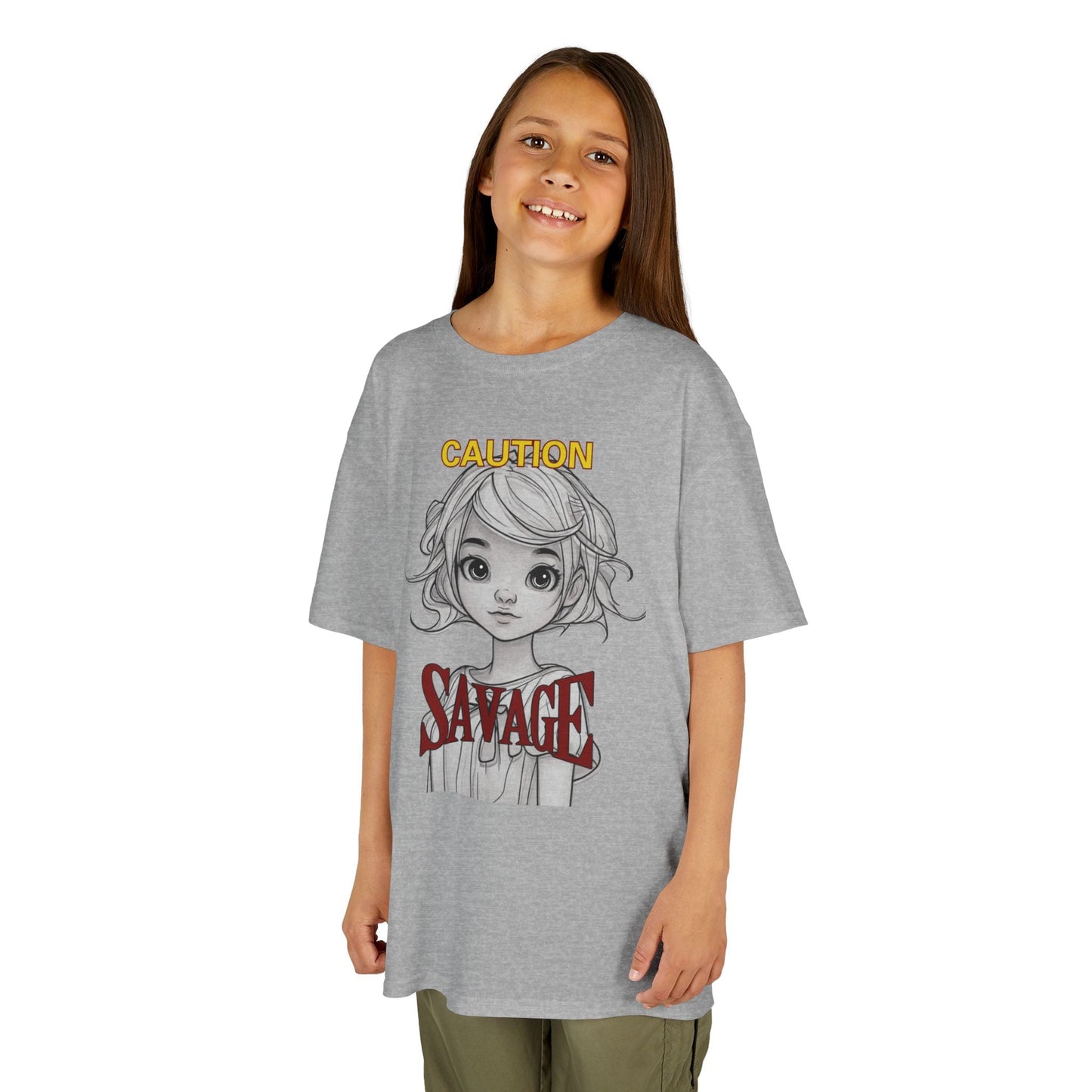 Caution: Small but Savage Kids Heavy Cotton Tee by cypherpunkgear.com – cypherpunkgear.com | Cypherpunk Merch
