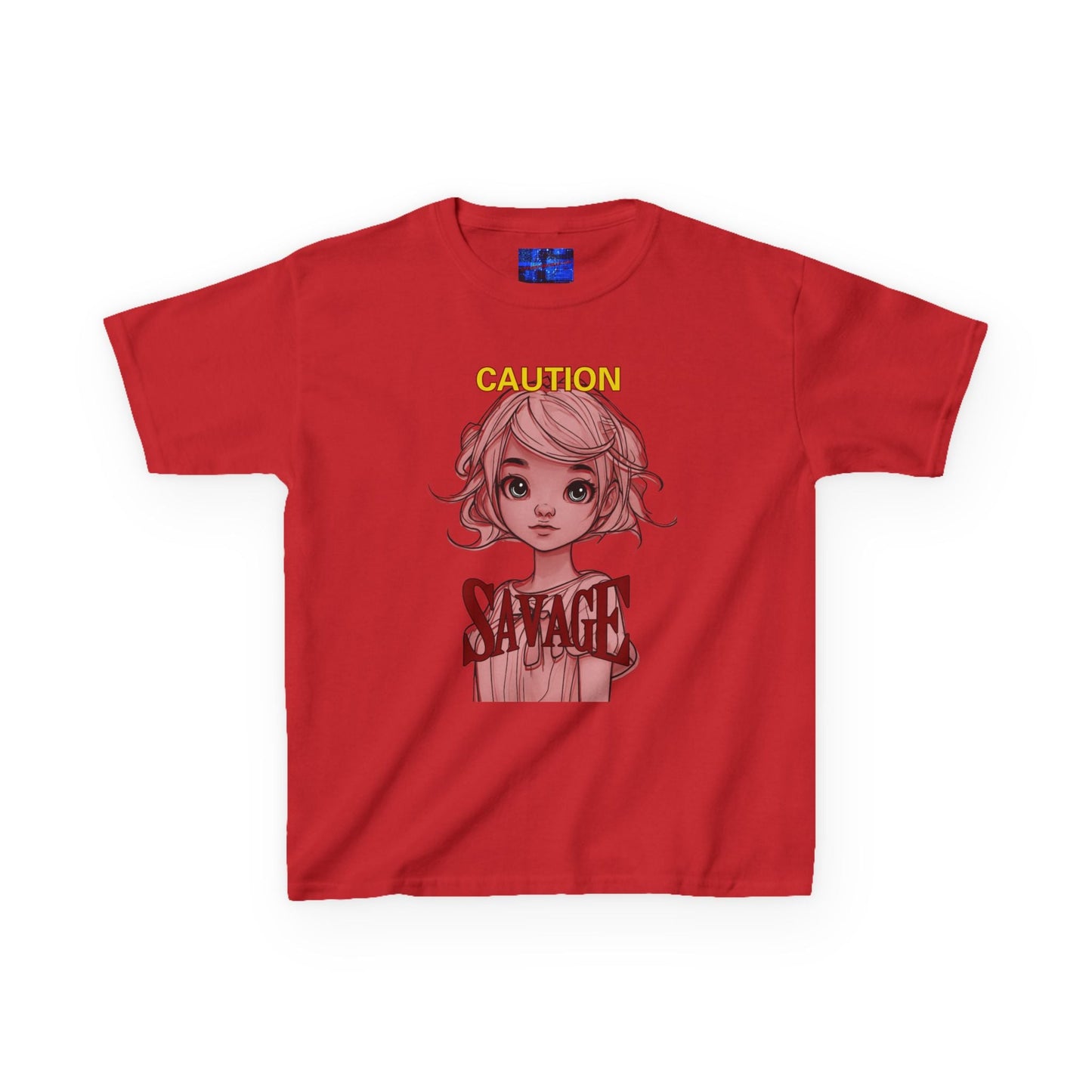 Caution: Small but Savage Kids Heavy Cotton Tee by cypherpunkgear.com – cypherpunkgear.com | Cypherpunk Merch