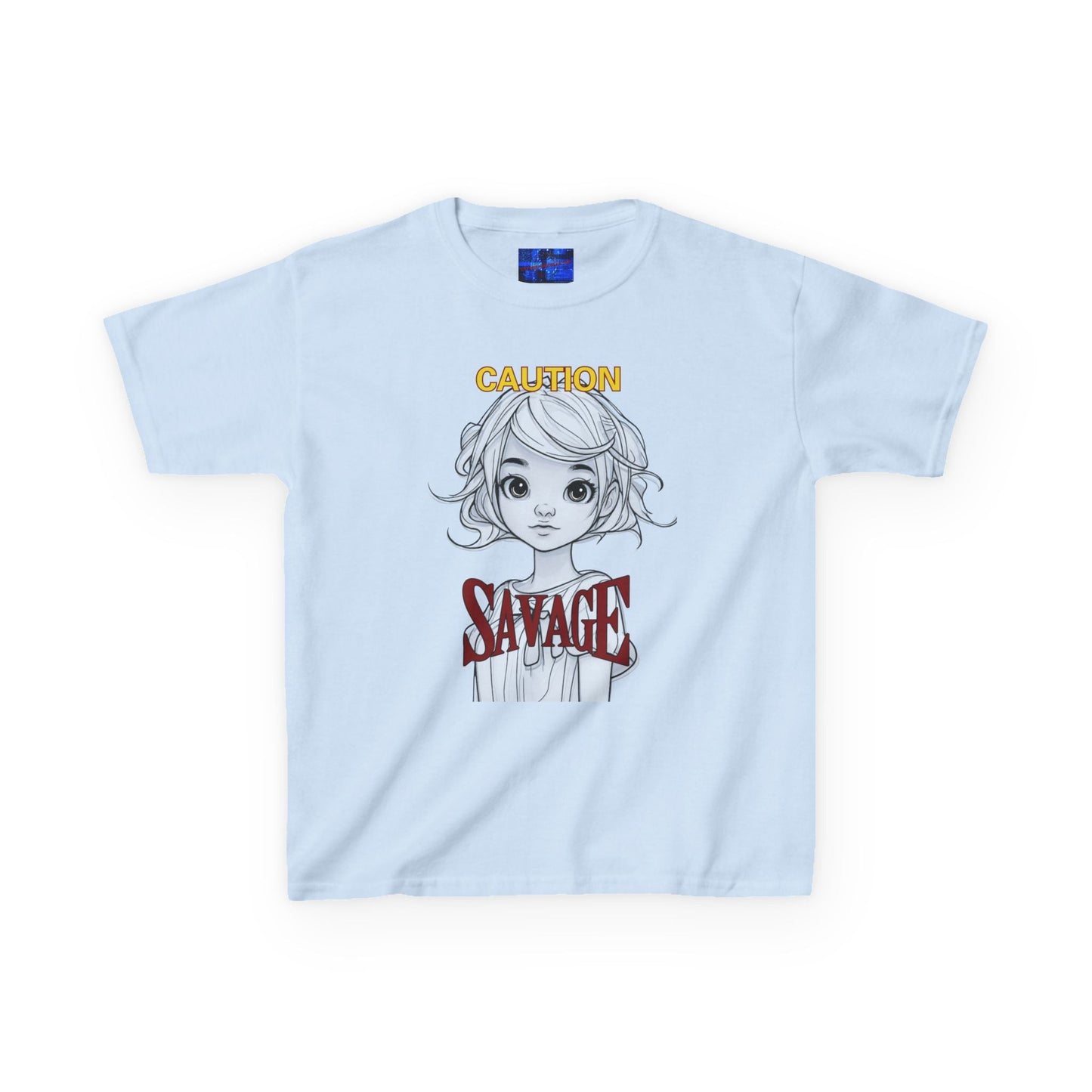 Caution: Small but Savage Kids Heavy Cotton Tee by cypherpunkgear.com – cypherpunkgear.com | Cypherpunk Merch