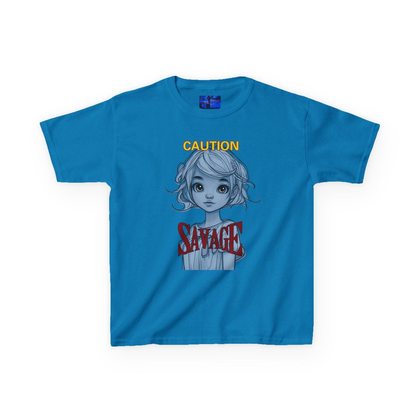 Caution: Small but Savage Kids Heavy Cotton Tee by cypherpunkgear.com – cypherpunkgear.com | Cypherpunk Merch
