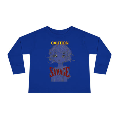 Caution: Tiny but Savage Toddler Long Sleeve Tee by cypherpunkgear.com – cypherpunkgear.com | Cypherpunk Merch