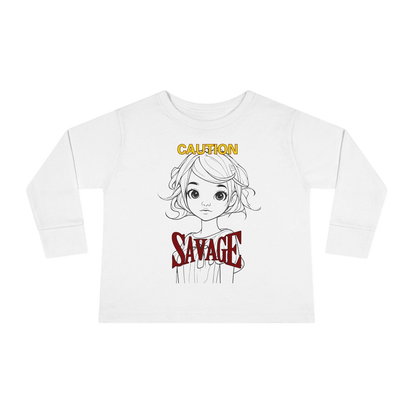 Caution: Tiny but Savage Toddler Long Sleeve Tee by cypherpunkgear.com – cypherpunkgear.com | Cypherpunk Merch