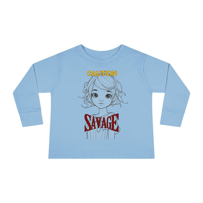 Caution: Tiny but Savage Toddler Long Sleeve Tee by cypherpunkgear.com – cypherpunkgear.com | Cypherpunk Merch