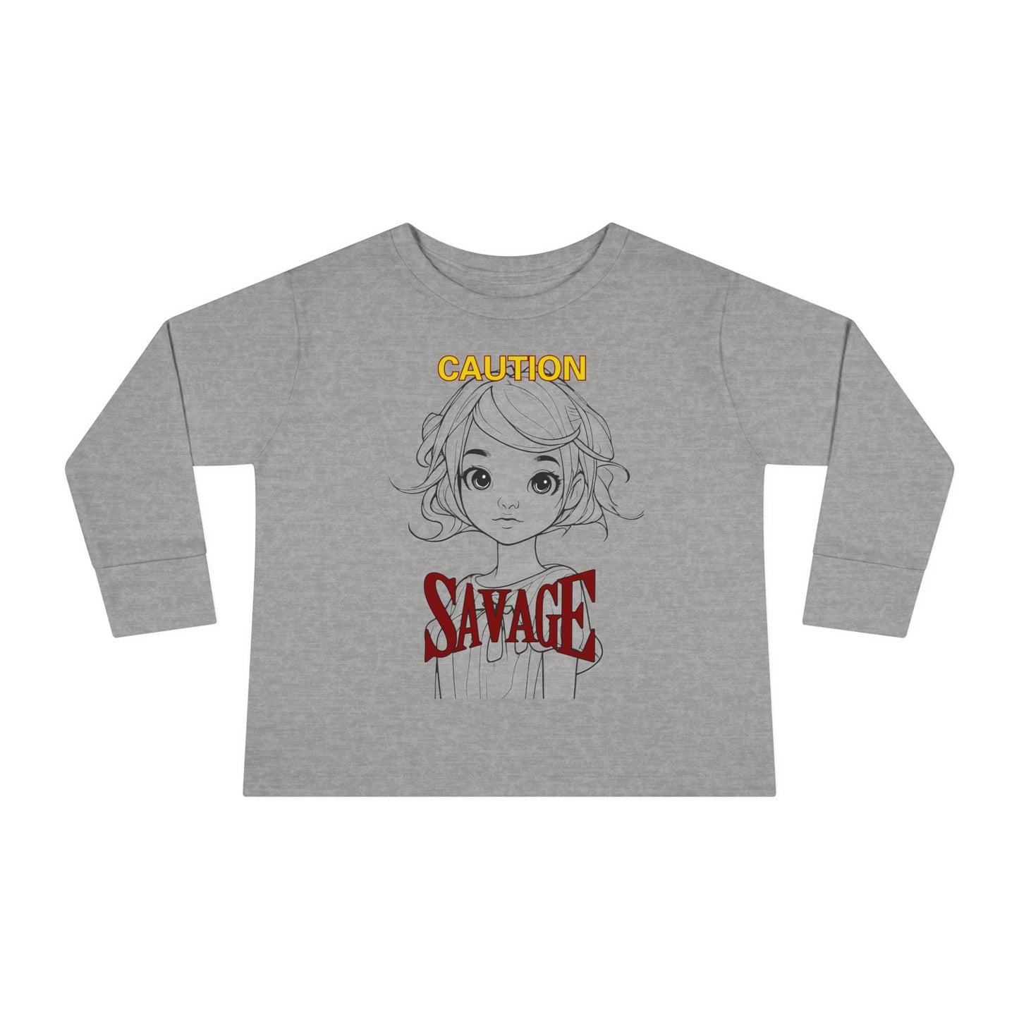 Caution: Tiny but Savage Toddler Long Sleeve Tee by cypherpunkgear.com – cypherpunkgear.com | Cypherpunk Merch