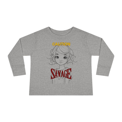 Caution: Tiny but Savage Toddler Long Sleeve Tee by cypherpunkgear.com – cypherpunkgear.com | Cypherpunk Merch