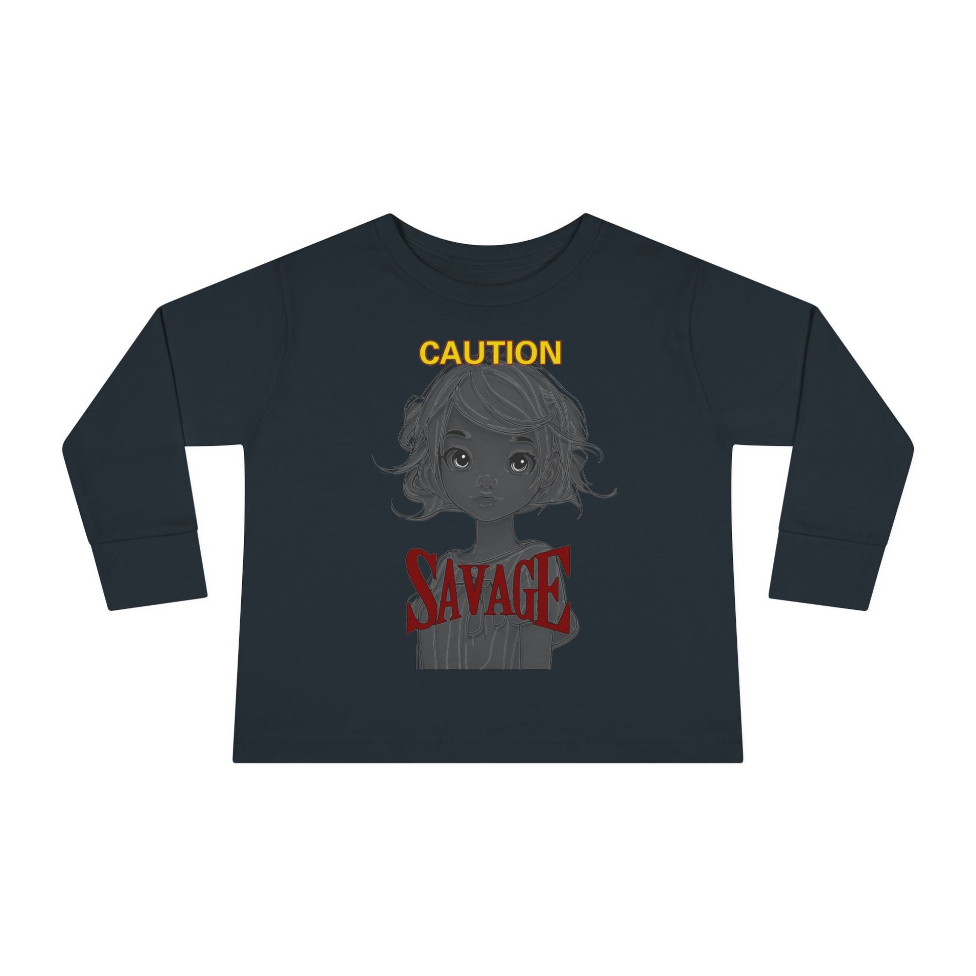 Caution: Tiny but Savage Toddler Long Sleeve Tee by cypherpunkgear.com – cypherpunkgear.com | Cypherpunk Merch