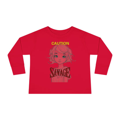 Caution: Tiny but Savage Toddler Long Sleeve Tee by cypherpunkgear.com – cypherpunkgear.com | Cypherpunk Merch
