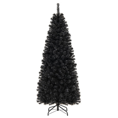 Pre-lit Christmas Halloween Tree with PVC Branch Tips and Warm White Lights