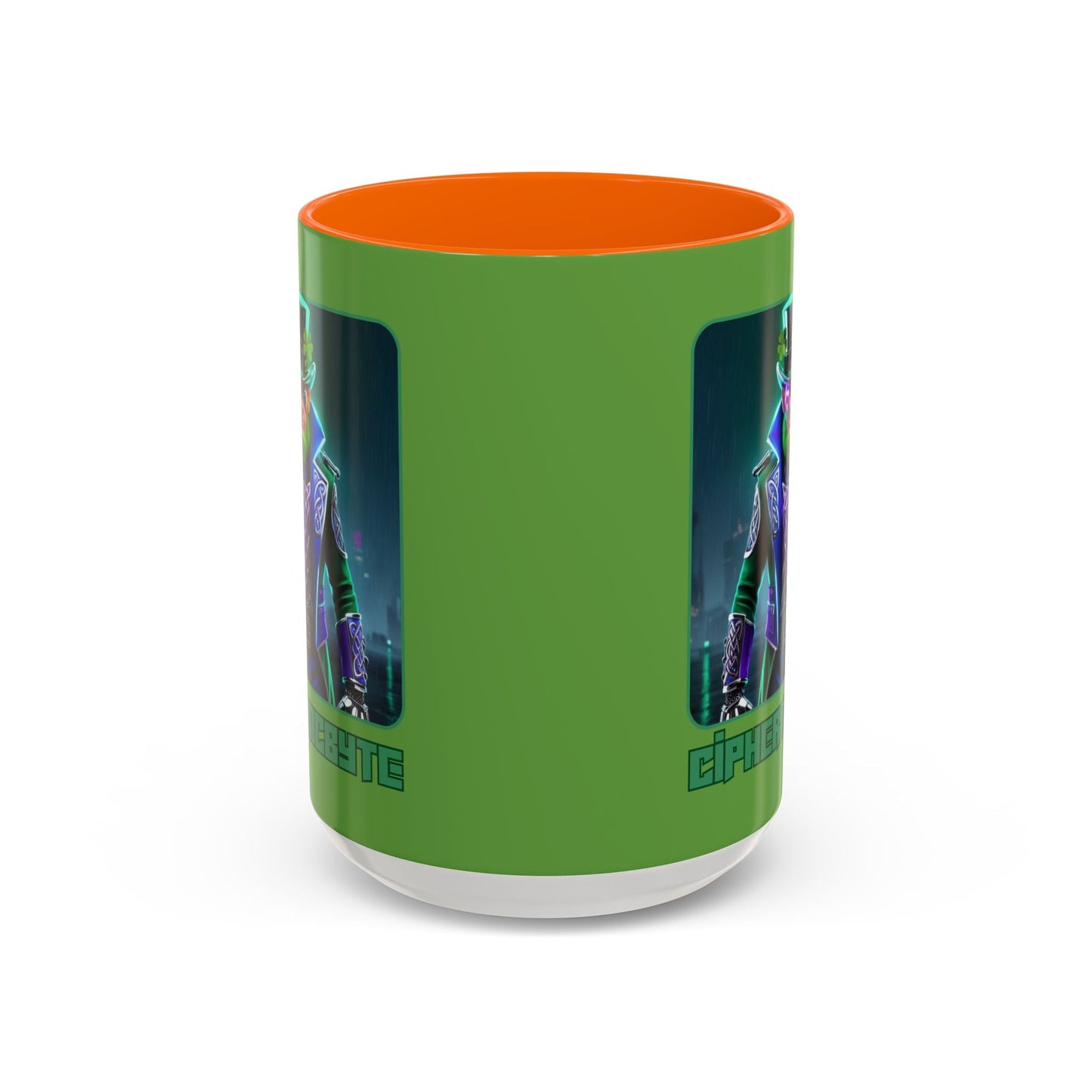 Cipher McByte Accent Mug by cypherpunkgear – cypherpunkgear.com | Cypherpunk Merch