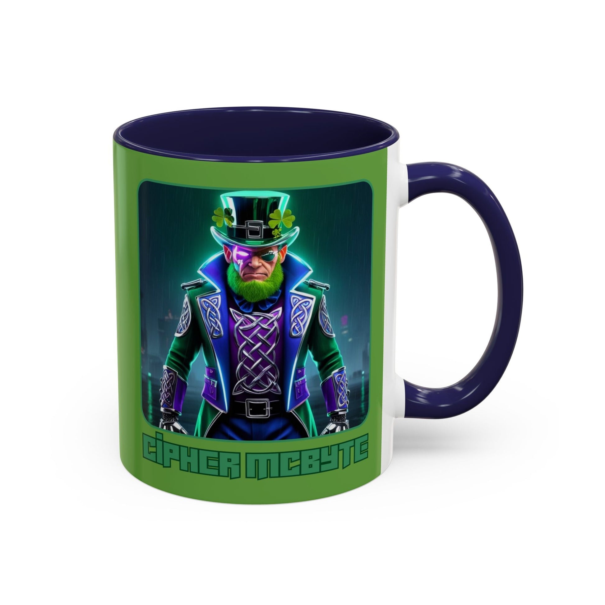 Cipher McByte Accent Mug by cypherpunkgear – cypherpunkgear.com | Cypherpunk Merch