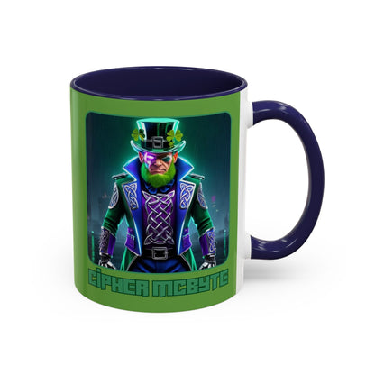 Cipher McByte Accent Mug by cypherpunkgear – cypherpunkgear.com | Cypherpunk Merch