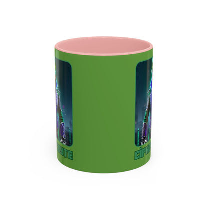 Cipher McByte Accent Mug by cypherpunkgear – cypherpunkgear.com | Cypherpunk Merch