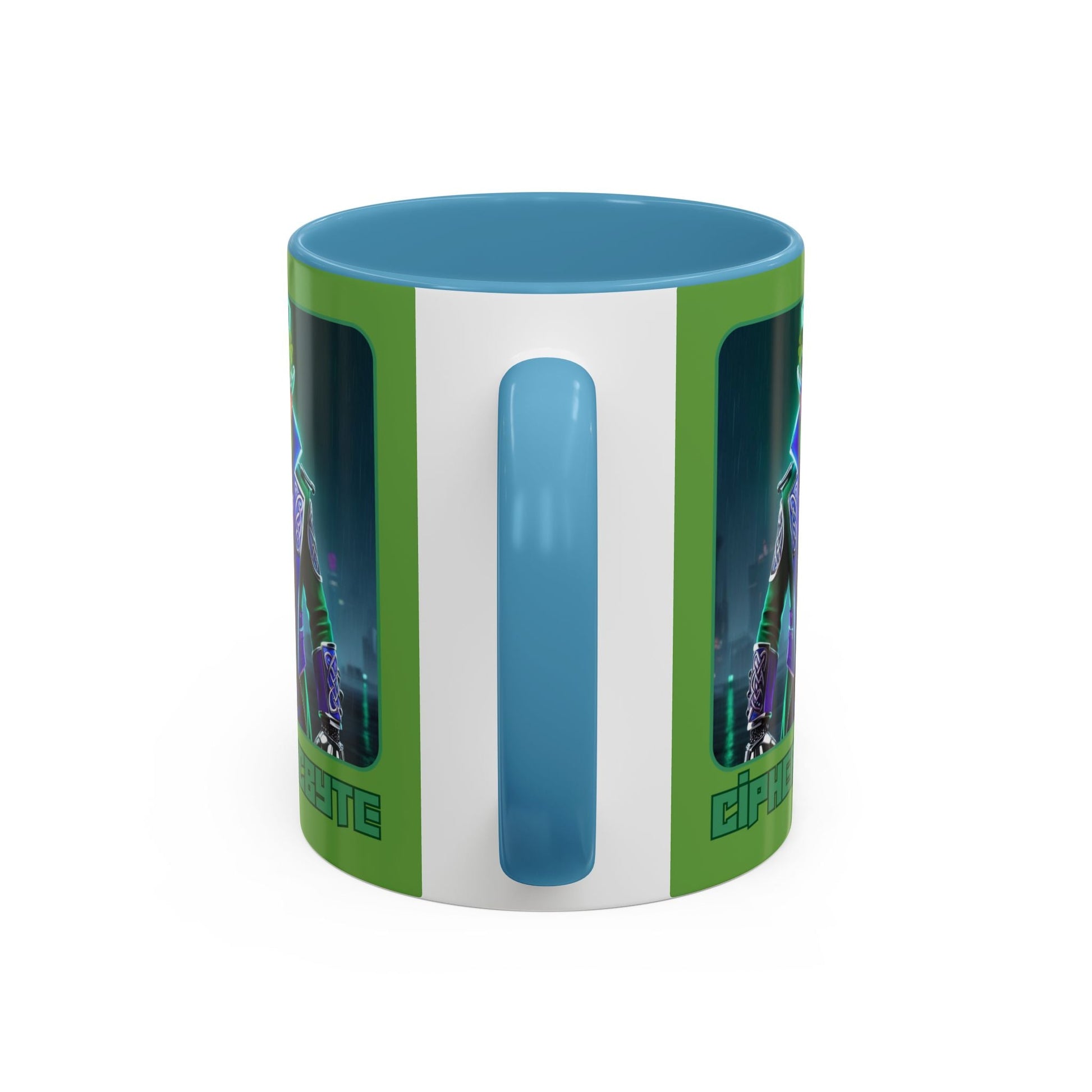Cipher McByte Accent Mug by cypherpunkgear – cypherpunkgear.com | Cypherpunk Merch
