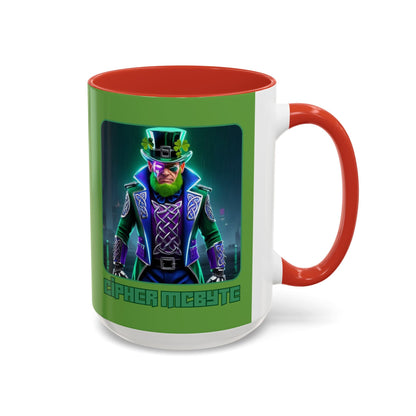 Cipher McByte Accent Mug by cypherpunkgear – cypherpunkgear.com | Cypherpunk Merch