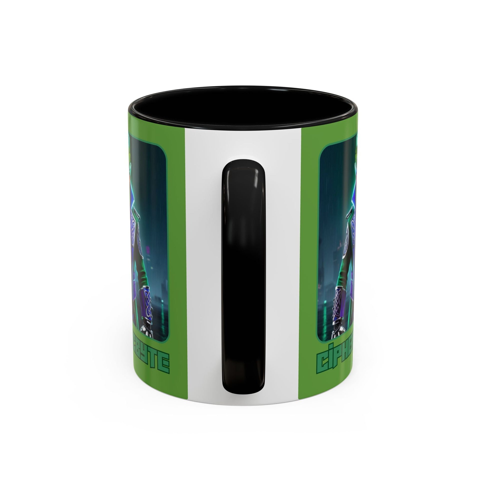 Cipher McByte Accent Mug by cypherpunkgear – cypherpunkgear.com | Cypherpunk Merch