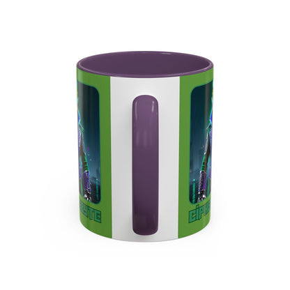 Cipher McByte Accent Mug by cypherpunkgear – cypherpunkgear.com | Cypherpunk Merch