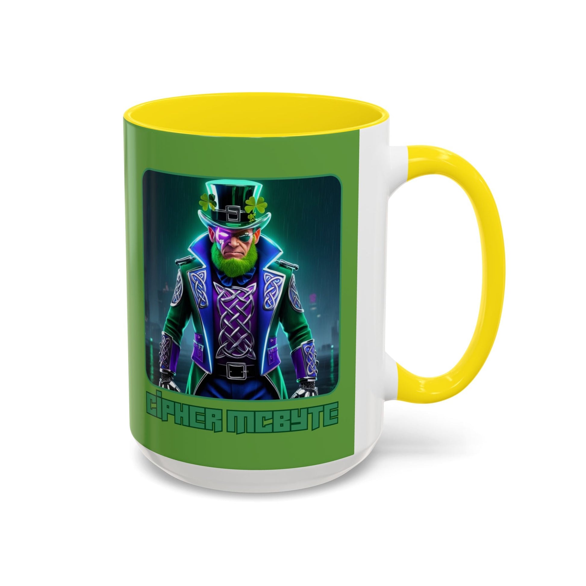 Cipher McByte Accent Mug by cypherpunkgear – cypherpunkgear.com | Cypherpunk Merch