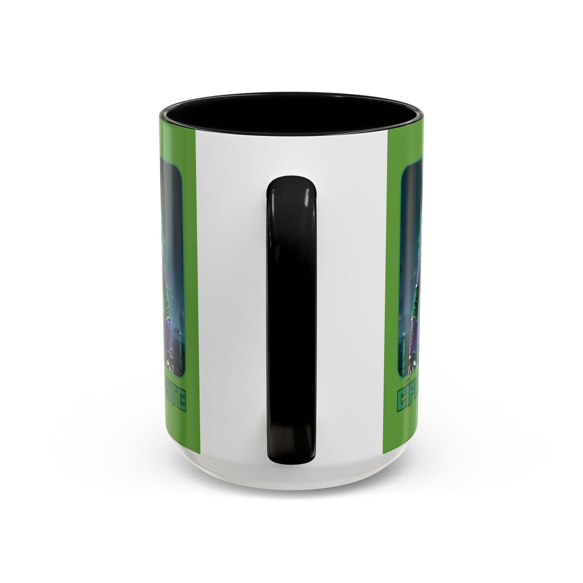 Cipher McByte Accent Mug by cypherpunkgear – cypherpunkgear.com | Cypherpunk Merch