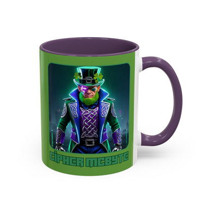 Cipher McByte Accent Mug by cypherpunkgear – cypherpunkgear.com | Cypherpunk Merch