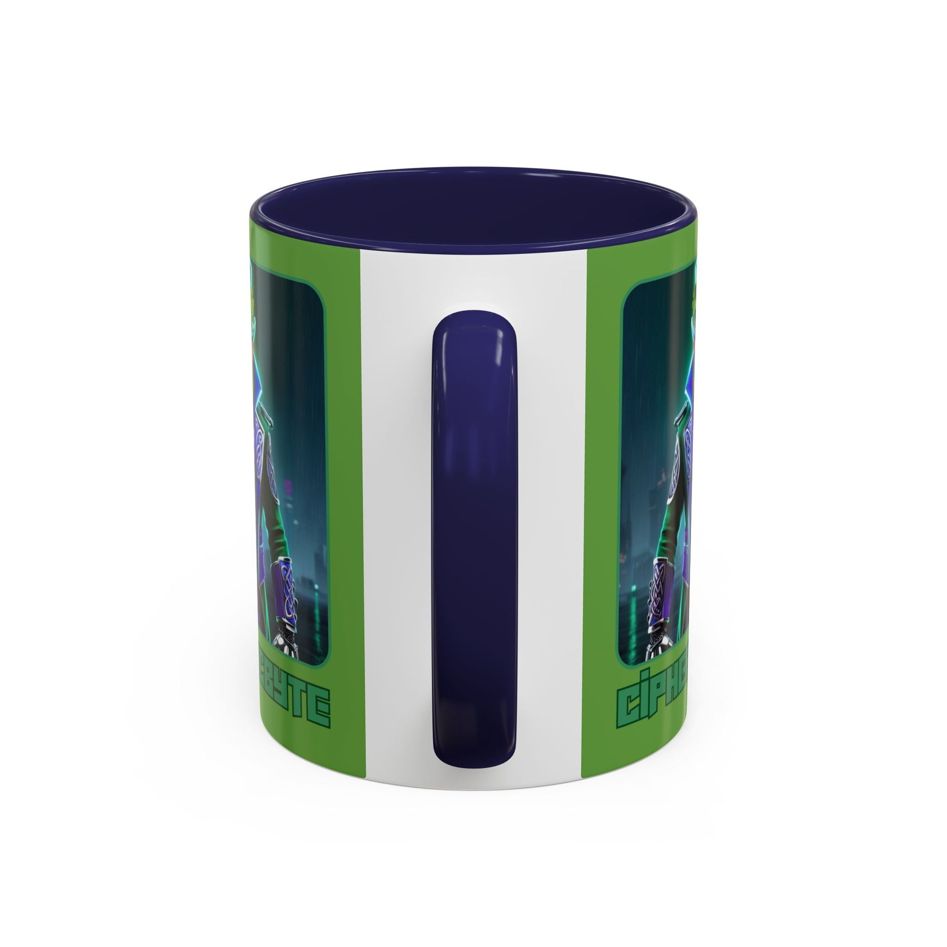 Cipher McByte Accent Mug by cypherpunkgear – cypherpunkgear.com | Cypherpunk Merch