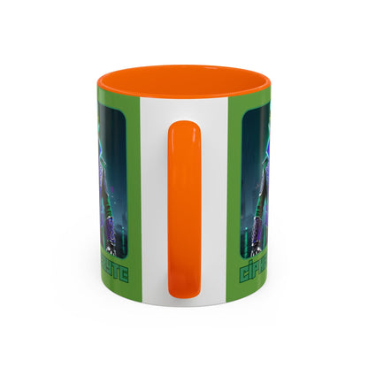 Cipher McByte Accent Mug by cypherpunkgear – cypherpunkgear.com | Cypherpunk Merch