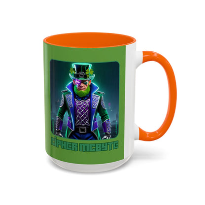 Cipher McByte Accent Mug by cypherpunkgear – cypherpunkgear.com | Cypherpunk Merch