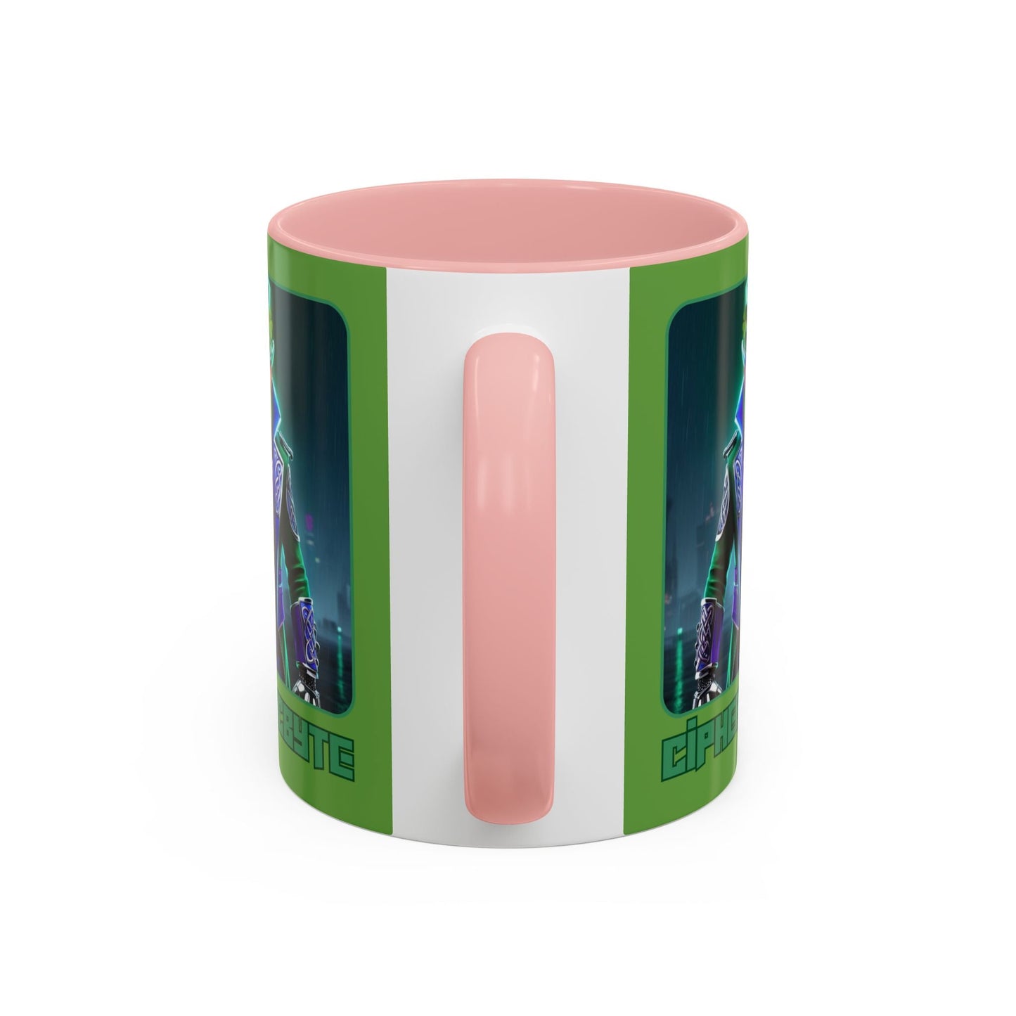 Cipher McByte Accent Mug by cypherpunkgear – cypherpunkgear.com | Cypherpunk Merch