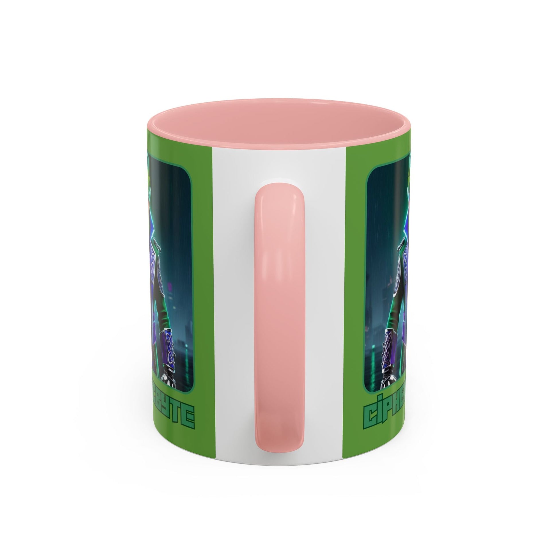 Cipher McByte Accent Mug by cypherpunkgear – cypherpunkgear.com | Cypherpunk Merch