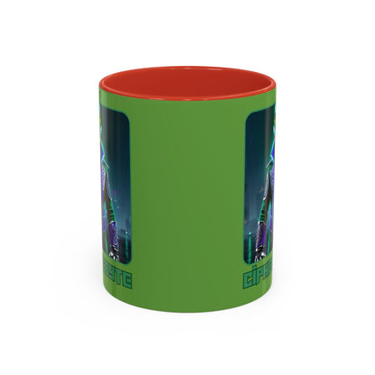 Cipher McByte Accent Mug by cypherpunkgear – cypherpunkgear.com | Cypherpunk Merch