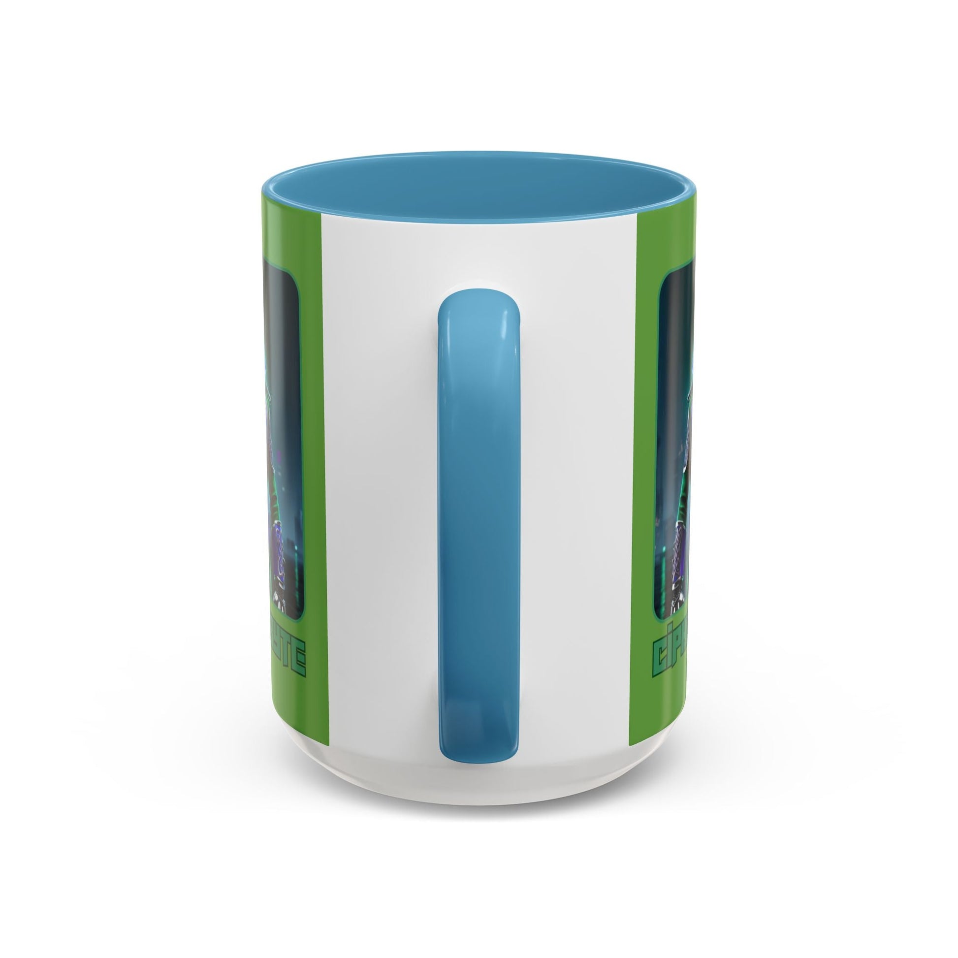 Cipher McByte Accent Mug by cypherpunkgear – cypherpunkgear.com | Cypherpunk Merch