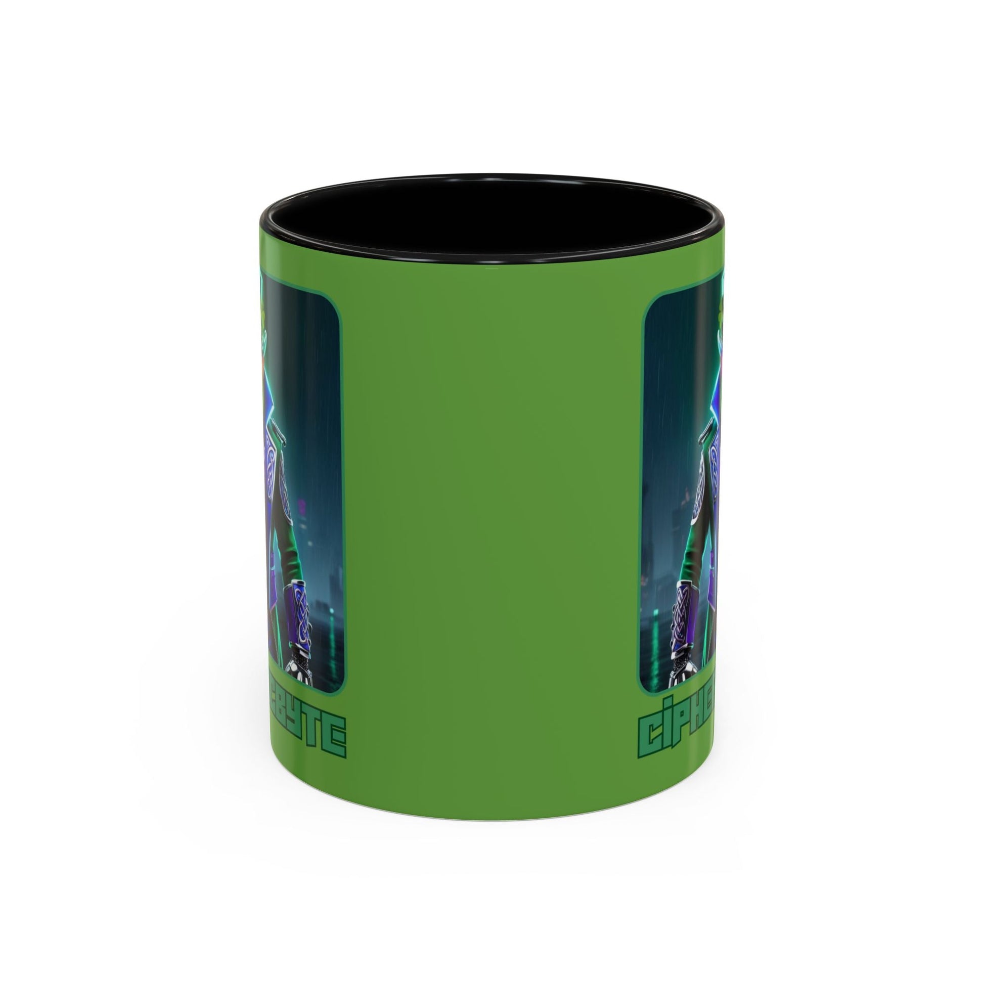 Cipher McByte Accent Mug by cypherpunkgear – cypherpunkgear.com | Cypherpunk Merch