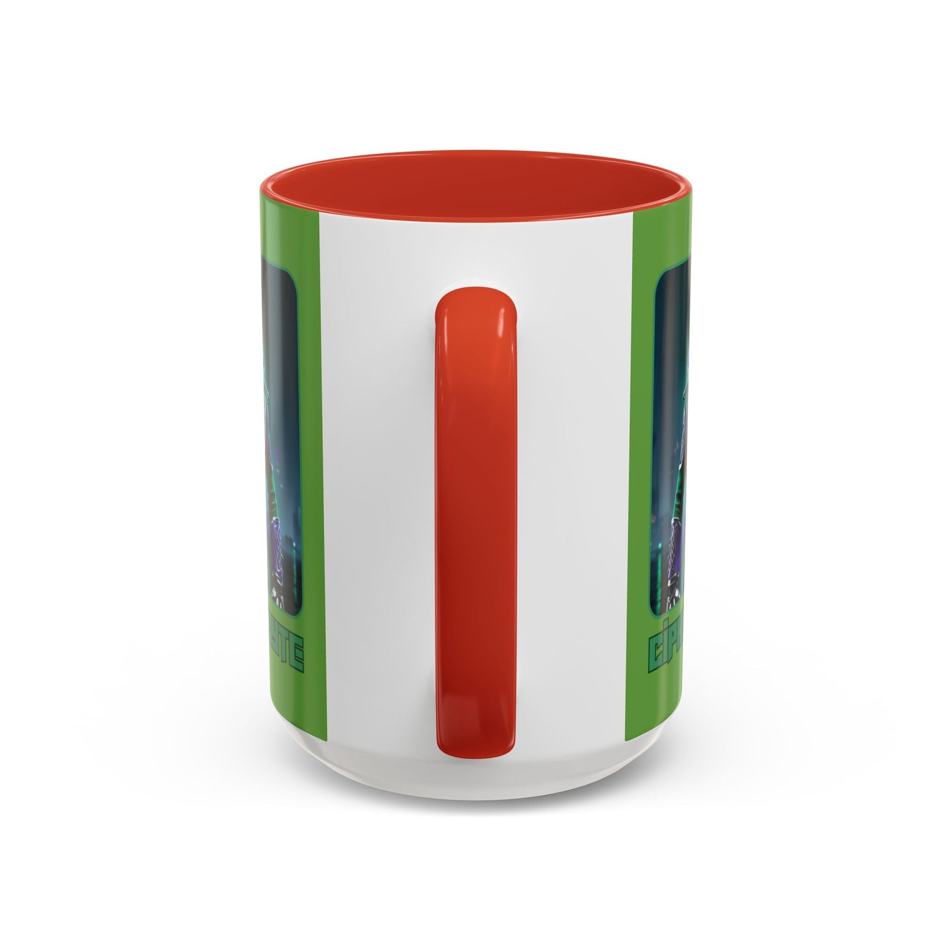 Cipher McByte Accent Mug by cypherpunkgear – cypherpunkgear.com | Cypherpunk Merch