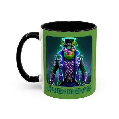 Cipher McByte Accent Mug by cypherpunkgear – cypherpunkgear.com | Cypherpunk Merch