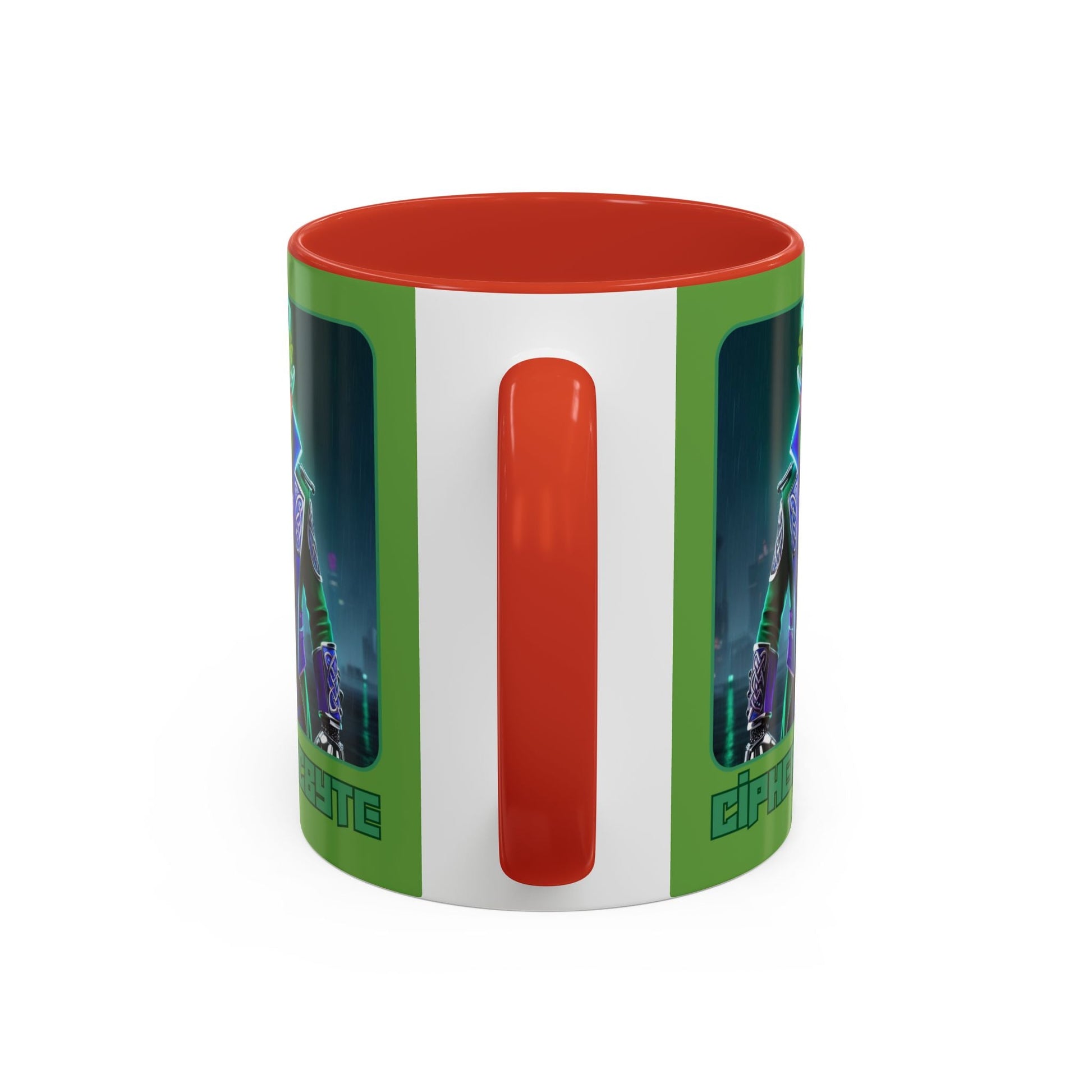 Cipher McByte Accent Mug by cypherpunkgear – cypherpunkgear.com | Cypherpunk Merch
