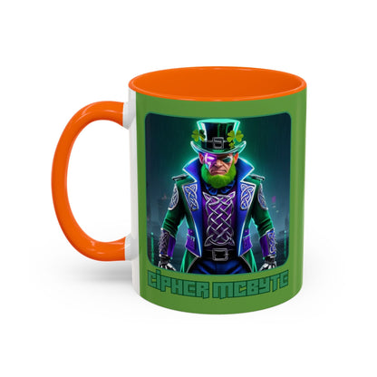 Cipher McByte Accent Mug by cypherpunkgear – cypherpunkgear.com | Cypherpunk Merch