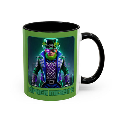 Cipher McByte Accent Mug by cypherpunkgear – cypherpunkgear.com | Cypherpunk Merch