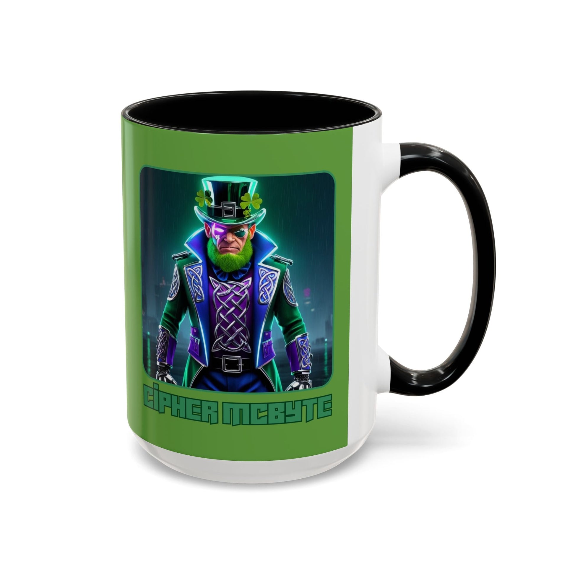 Cipher McByte Accent Mug by cypherpunkgear – cypherpunkgear.com | Cypherpunk Merch