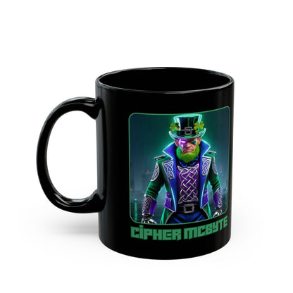 Cipher McByte Black Mug by cypherpunkgear – cypherpunkgear.com | Cypherpunk Merch