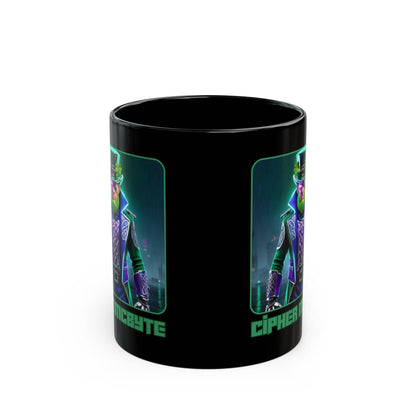 Cipher McByte Black Mug by cypherpunkgear – cypherpunkgear.com | Cypherpunk Merch