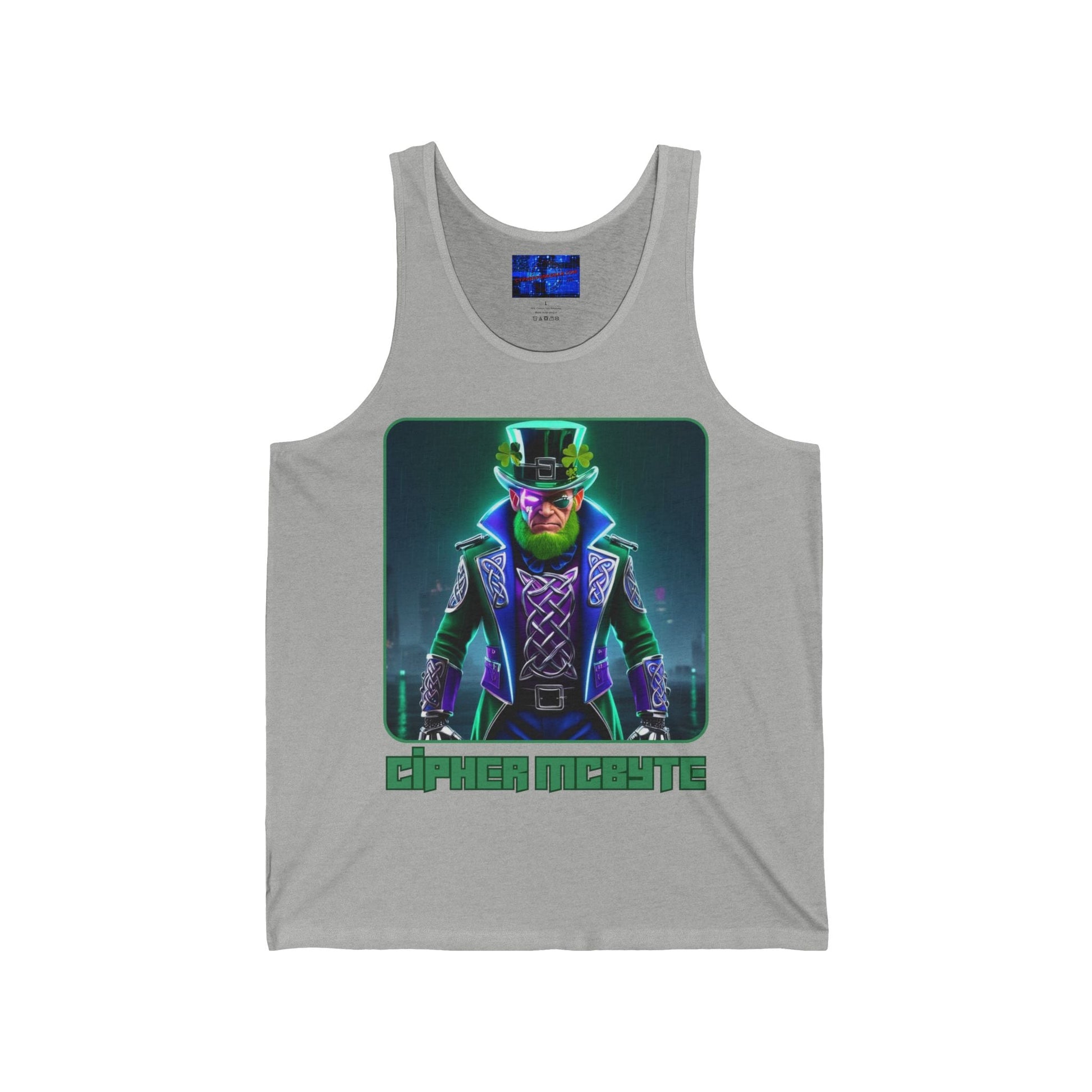 Cipher McByte Unisex Jersey Tank Top by cypherpunkgear – cypherpunkgear.com | Cypherpunk Merch