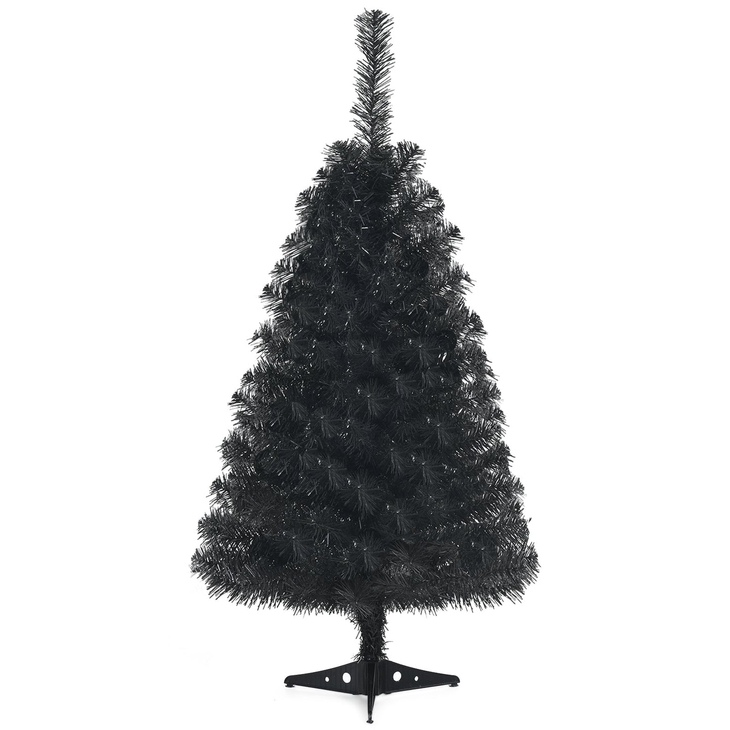 36 Inch Unlit Artificial Christmas Mini Tree with Plastic Stand-Green