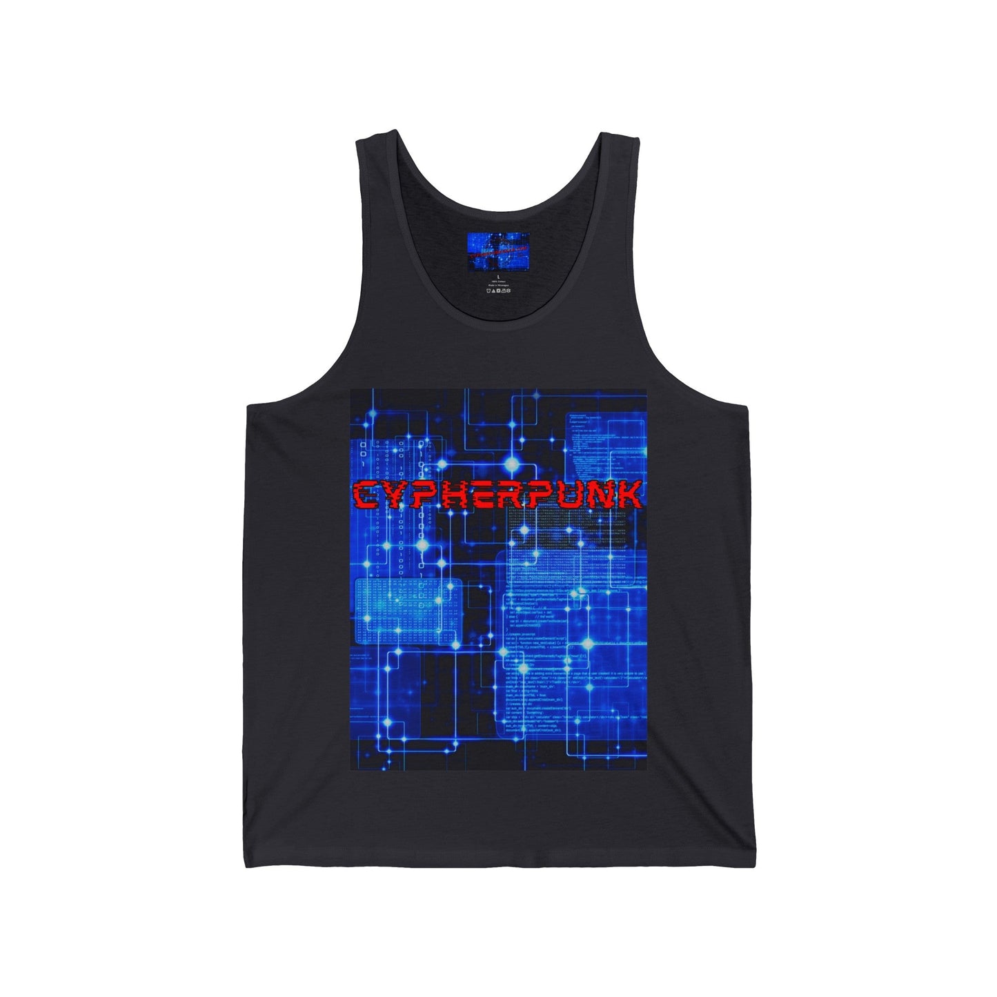 Cypherpunk Unisex Jersey Tank Top by cypherpunkgear – cypherpunkgear.com | Cypherpunk Merch