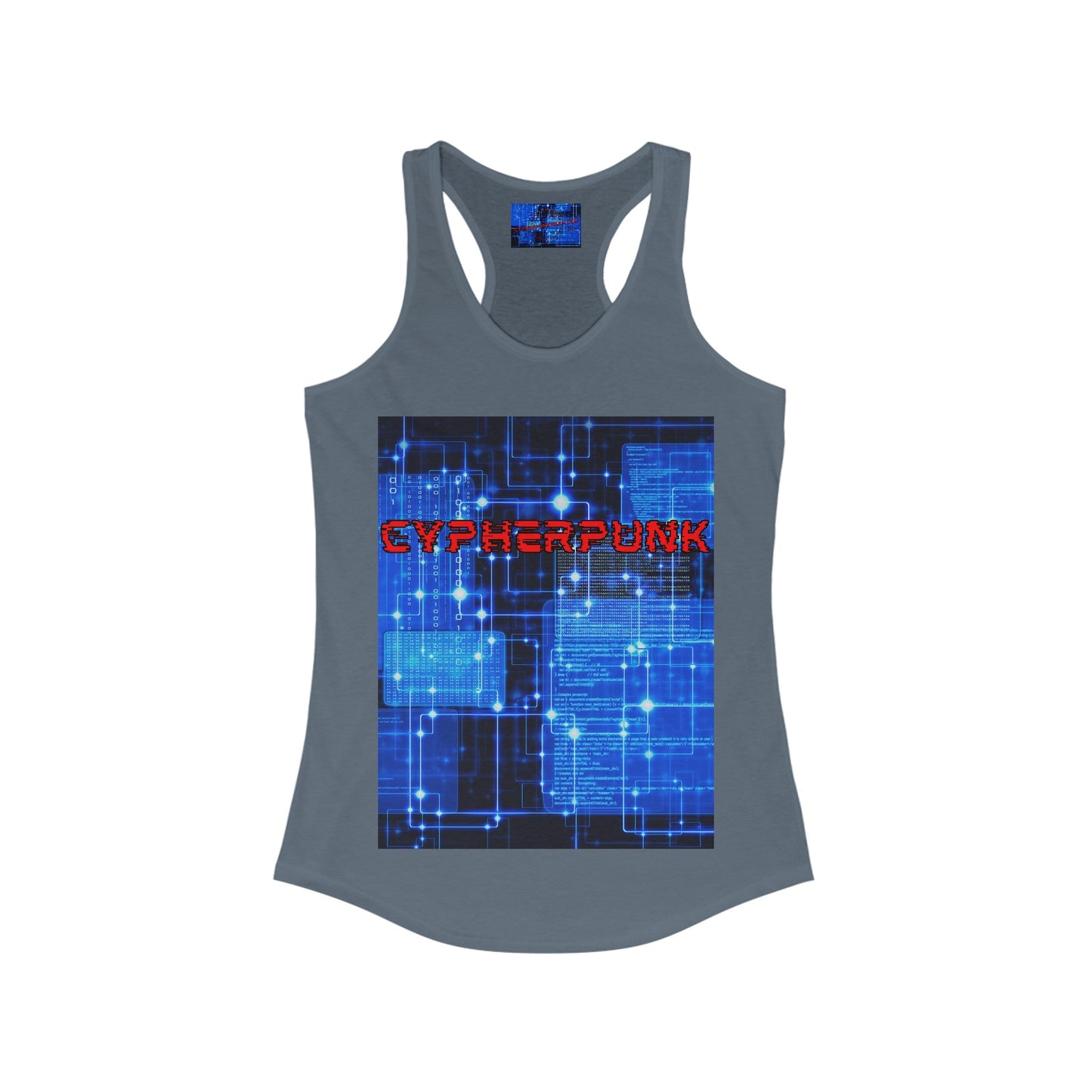 Cypherpunk Women's Racerback Tank Top by cypherpunkgear – cypherpunkgear.com | Cypherpunk Merch