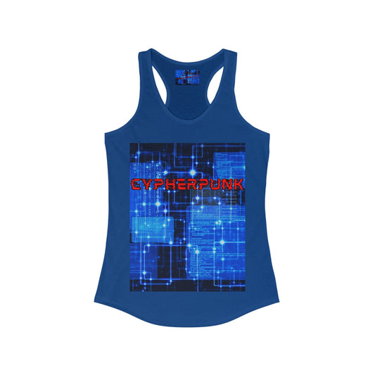Cypherpunk Women's Racerback Tank Top by cypherpunkgear – cypherpunkgear.com | Cypherpunk Merch