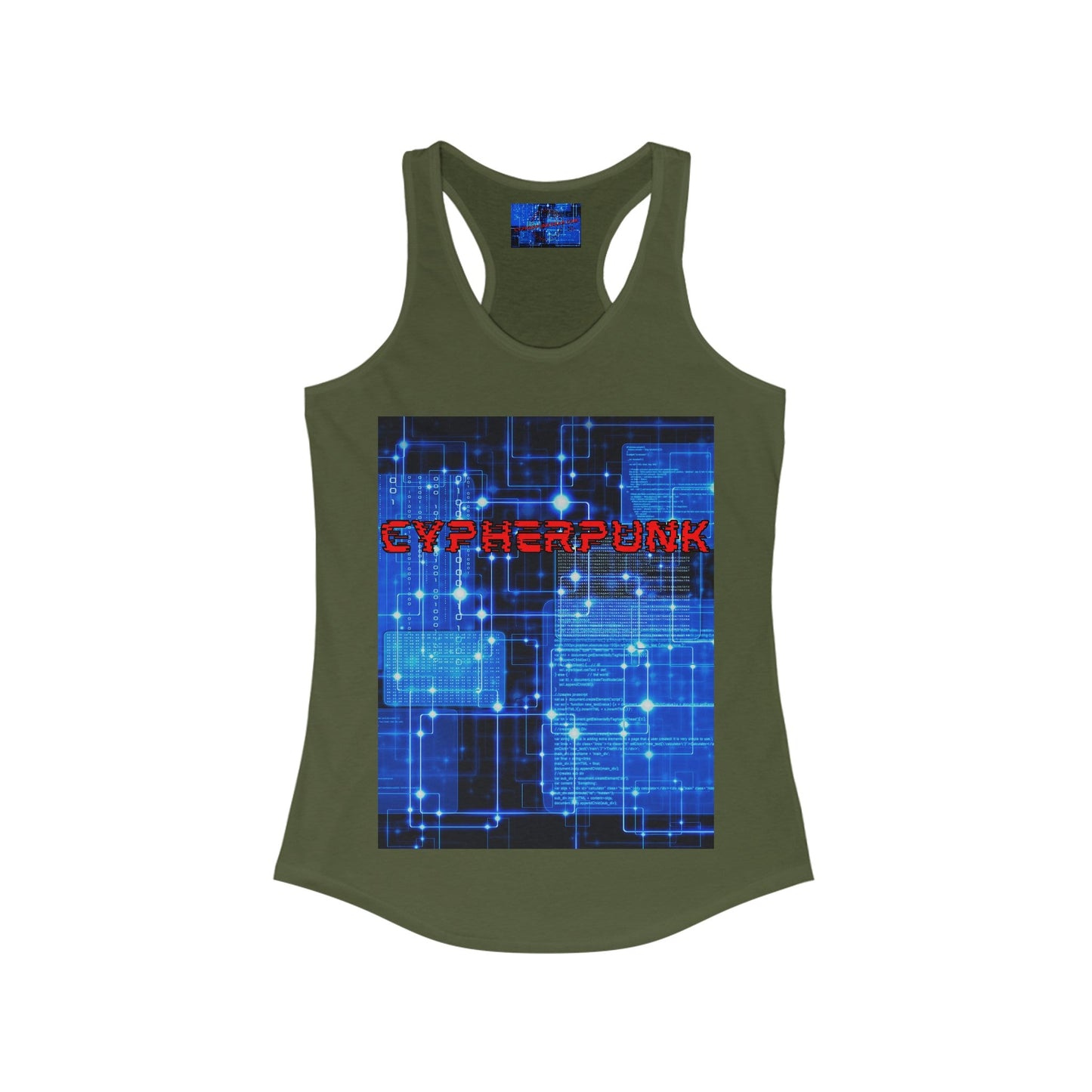 Cypherpunk Women's Racerback Tank Top by cypherpunkgear – cypherpunkgear.com | Cypherpunk Merch