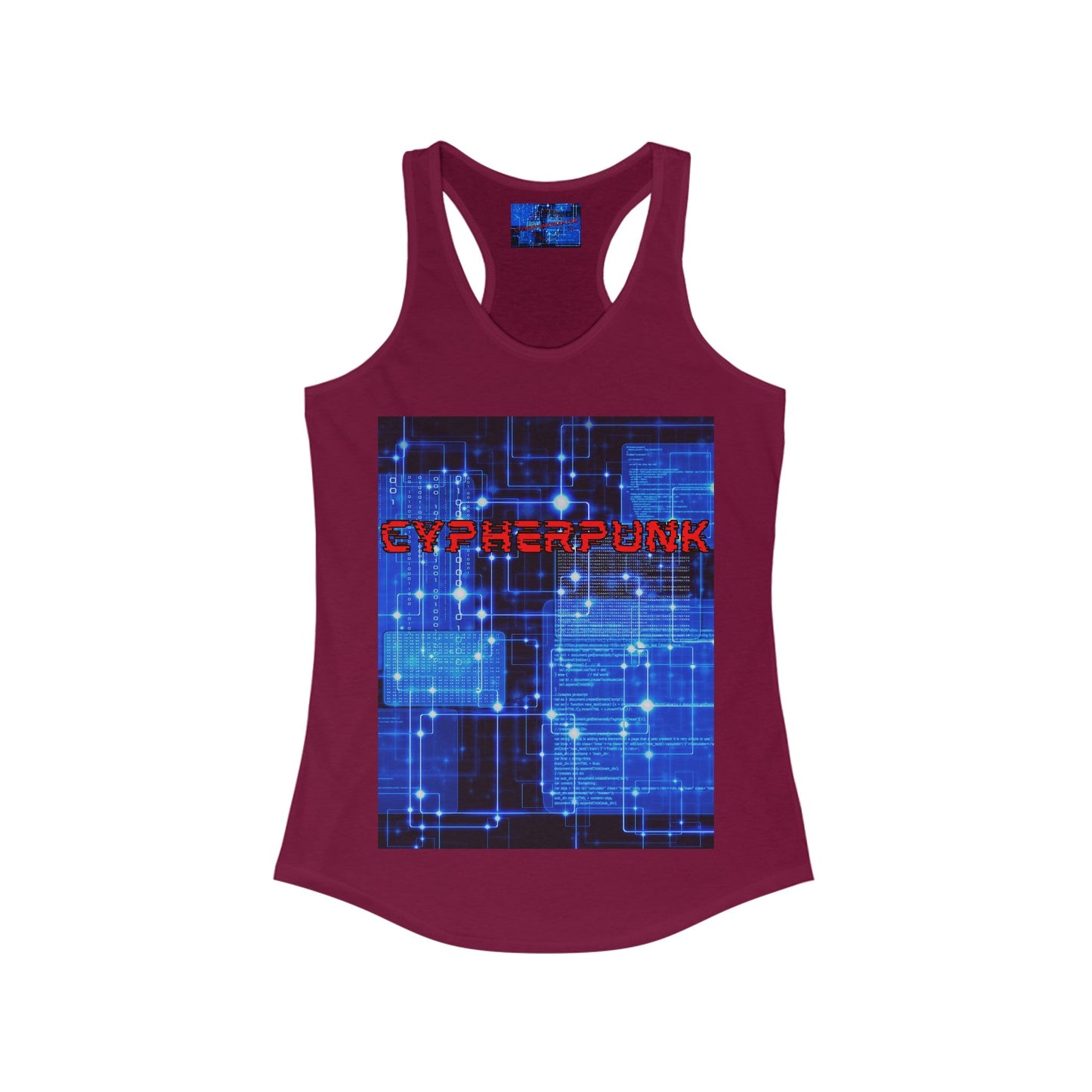 Cypherpunk Women's Racerback Tank Top by cypherpunkgear – cypherpunkgear.com | Cypherpunk Merch