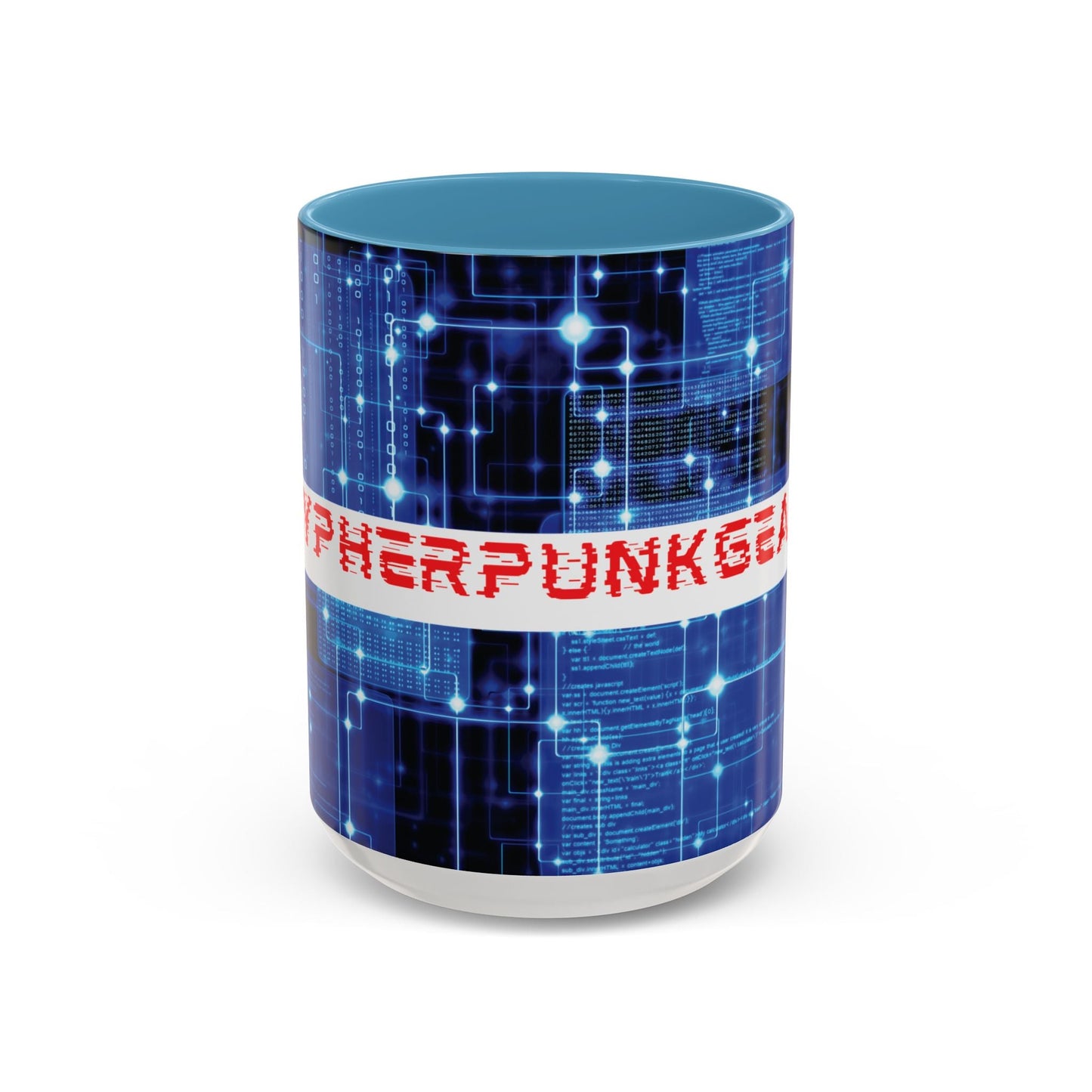 Cypherpunkgear logo Accent Mug by cypherpunkgear – cypherpunkgear.com | Cypherpunk Merch