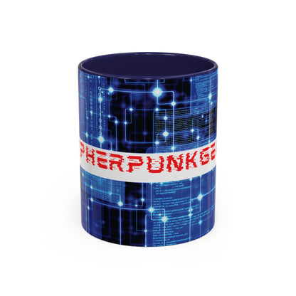 Cypherpunkgear logo Accent Mug by cypherpunkgear – cypherpunkgear.com | Cypherpunk Merch